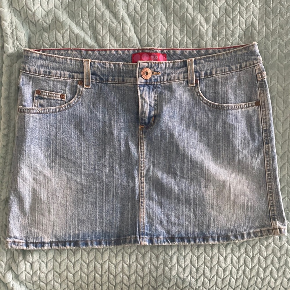 Glo Denim Mini Skirt Size 13